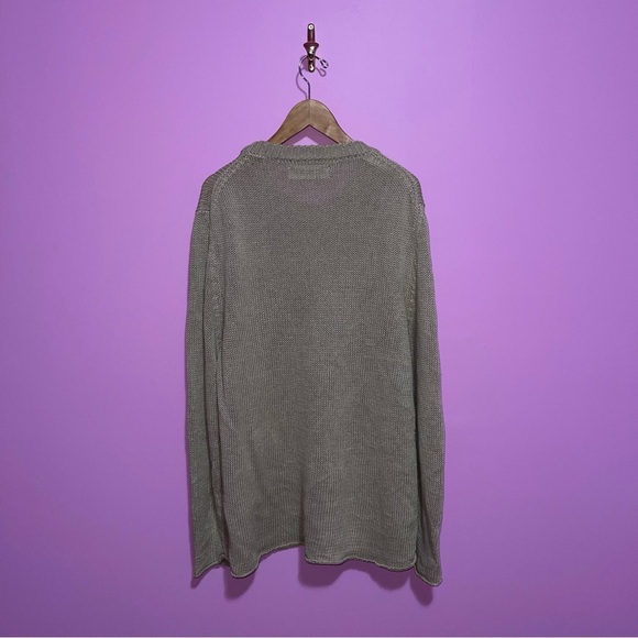 Miles Leon Sweater Men's Size XL Beige Mushroom Linen Cotton‎ Knit Loose Fit - Picture 10 of 13